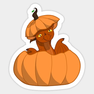 Pumpkin Dragon Sticker